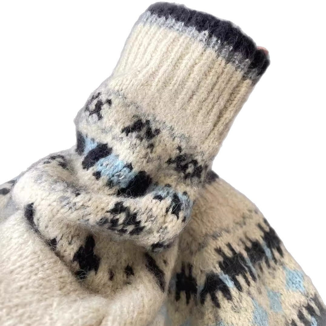 Nordic Pattern Knit Cardigan