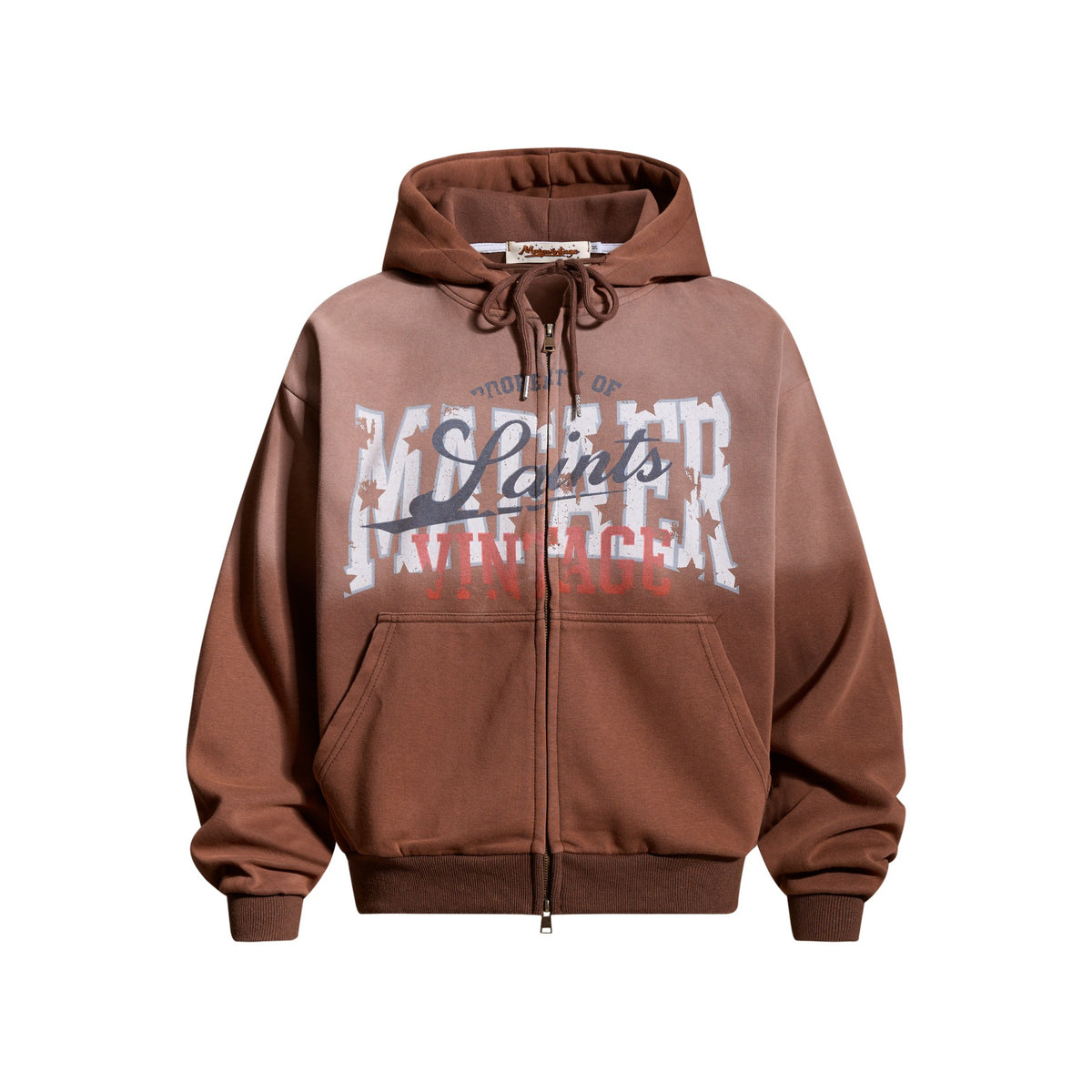 Old letter printed hoodie
