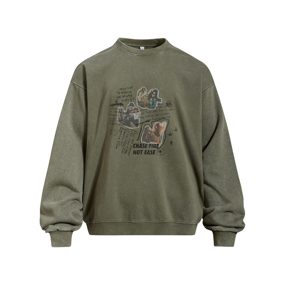 Grit round neck hoodie