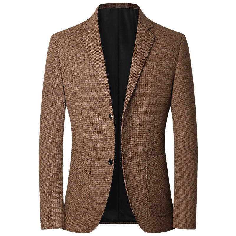 Modern Textured Suit Jacket