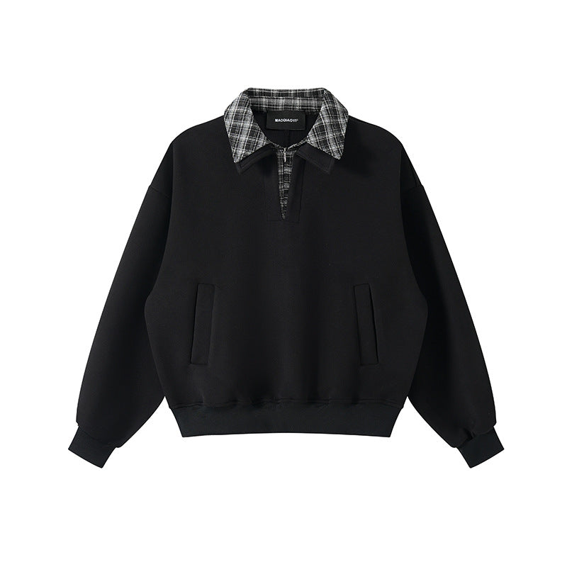 Casual Open Neck Pullover