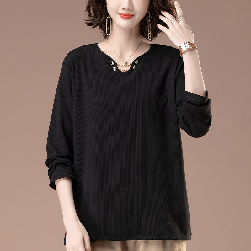 Long sleeved loose T-shirt