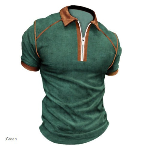 Polo Zipper T-Shirt Top