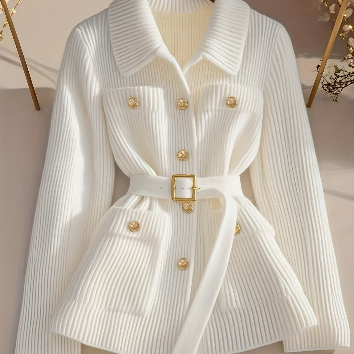 Knit Cardigan with Belt