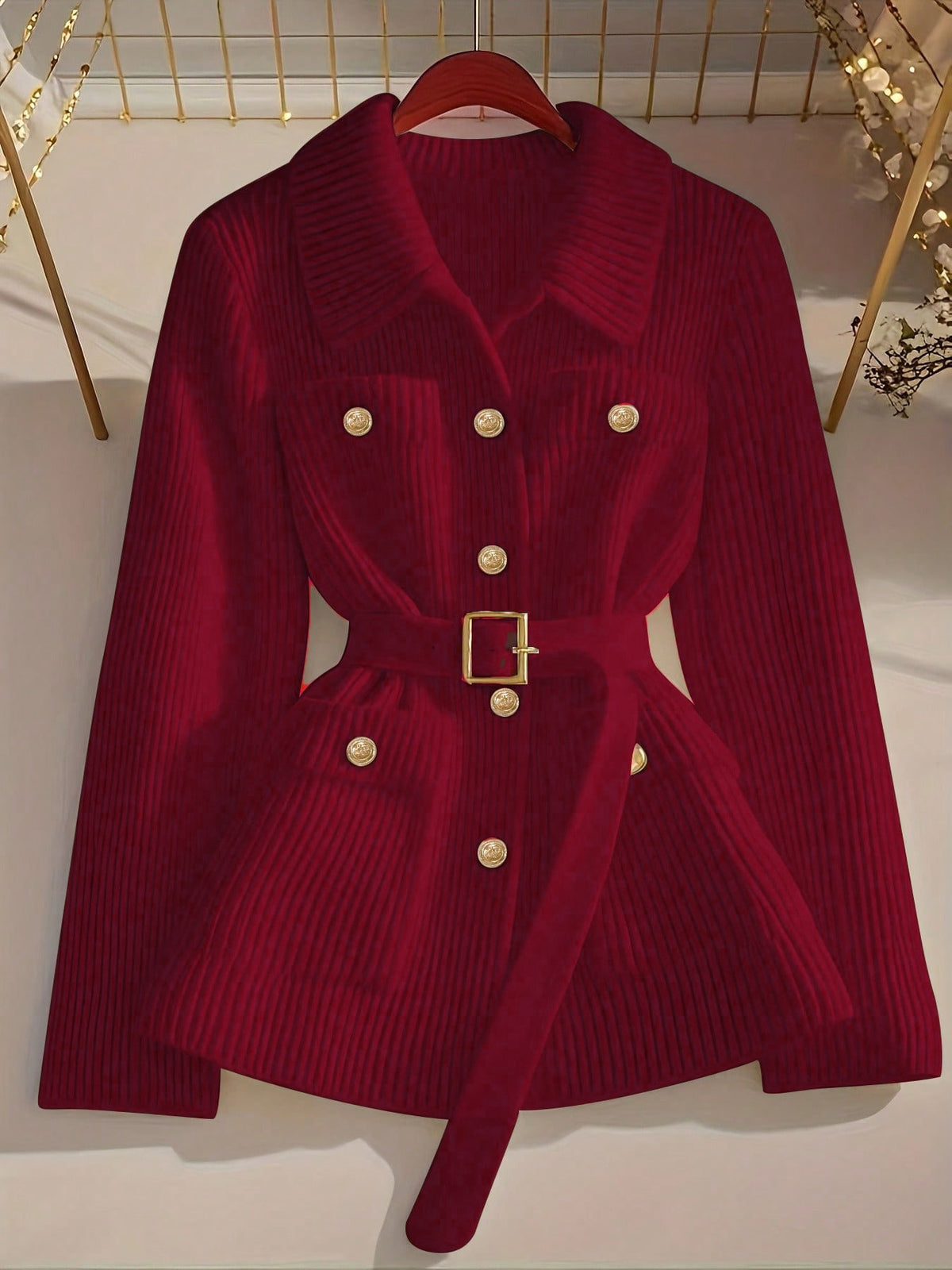 Knit Cardigan with Belt