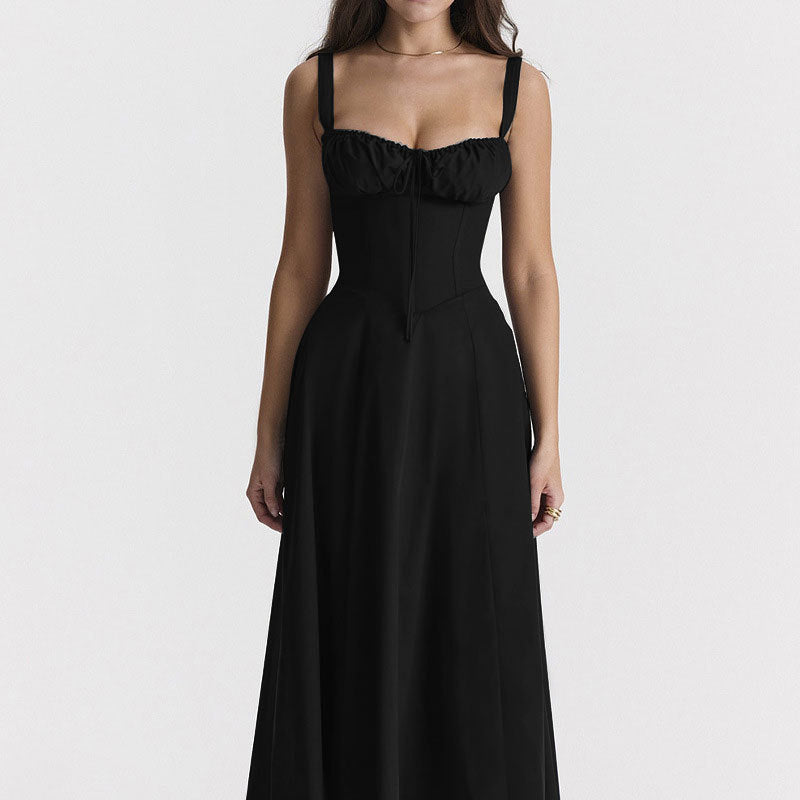Sweetheart Neckline Midi Dress