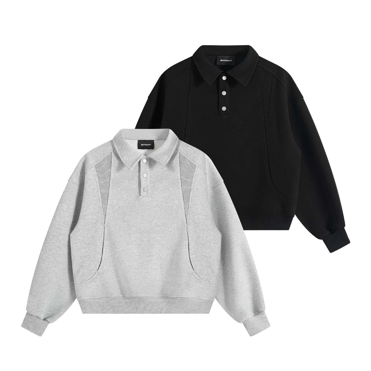 Structural Patchwork Loose Fit Hoodie