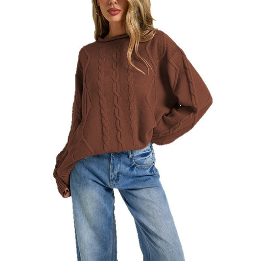 Loose round neck sweater