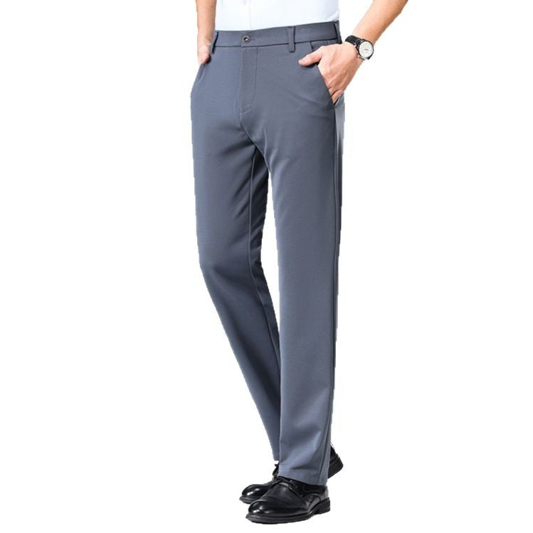 Modern Straight-Leg Suit Pants