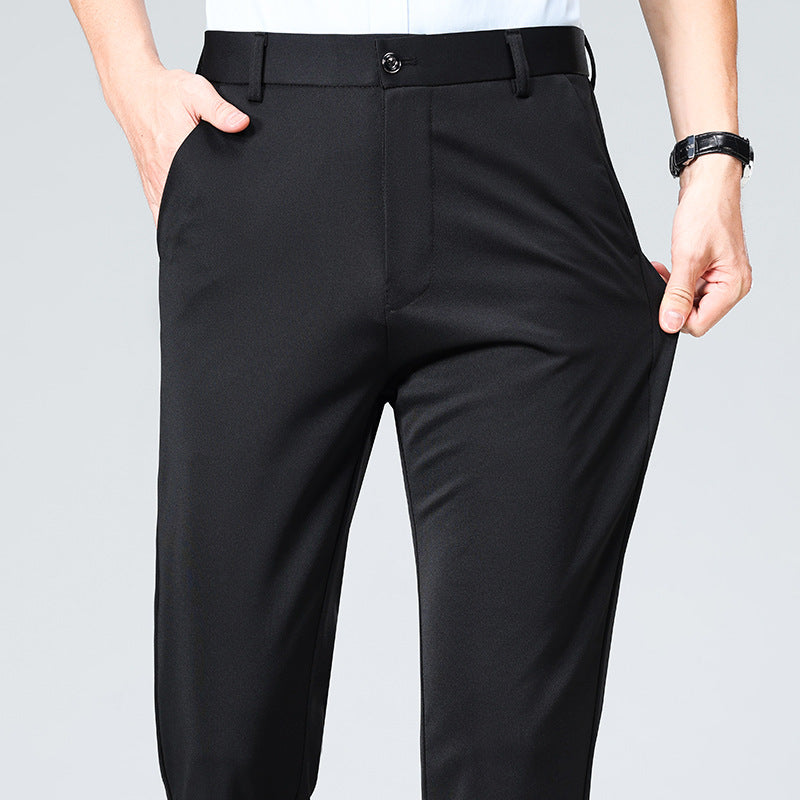 Modern Straight-Leg Suit Pants