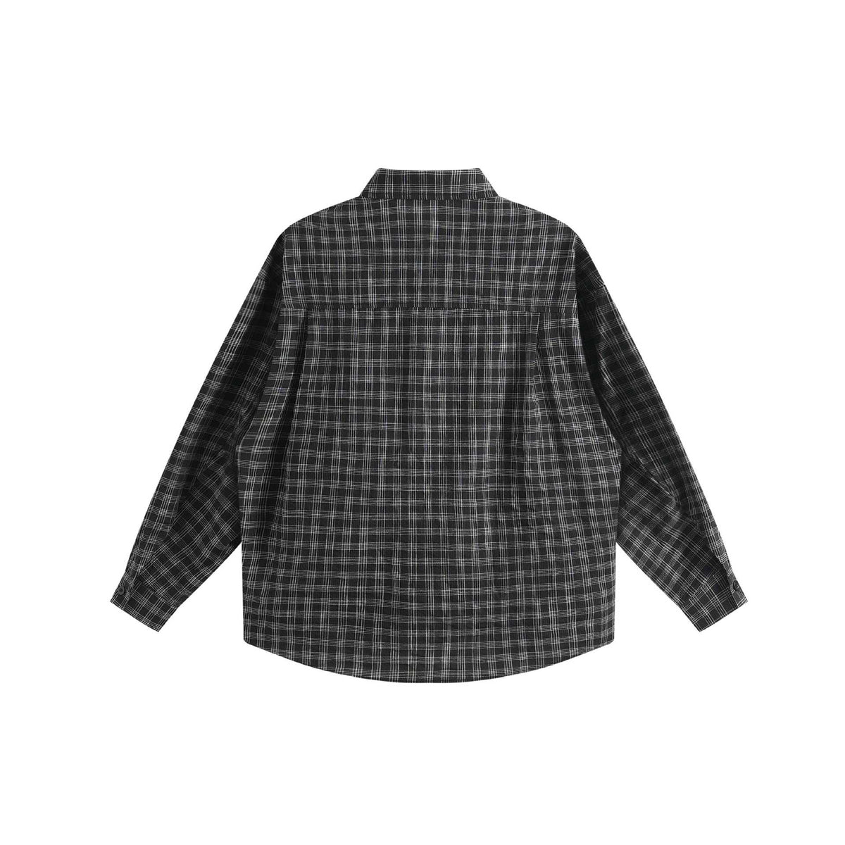 Turn-down Collar Plaid Shirt