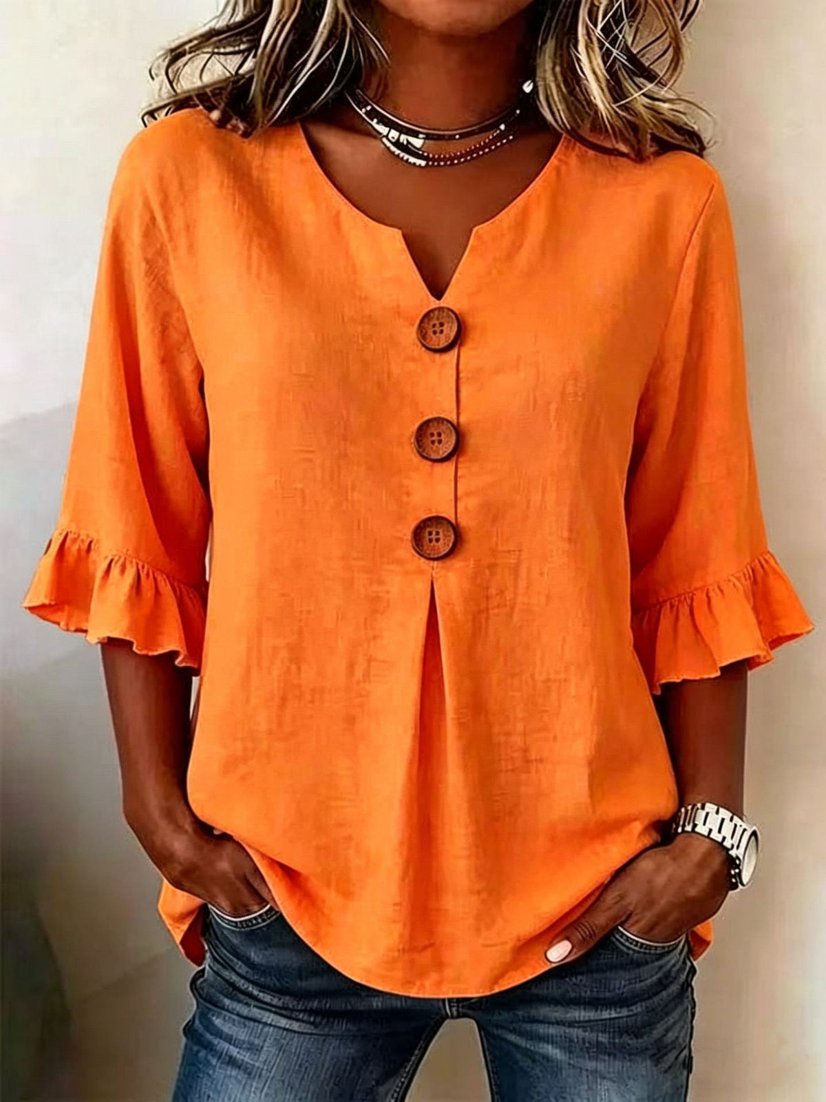 Blouse v-neck