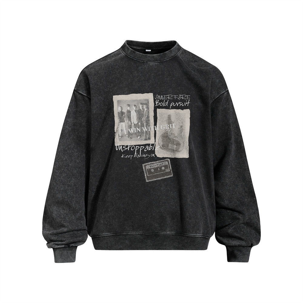 Grit round neck hoodie