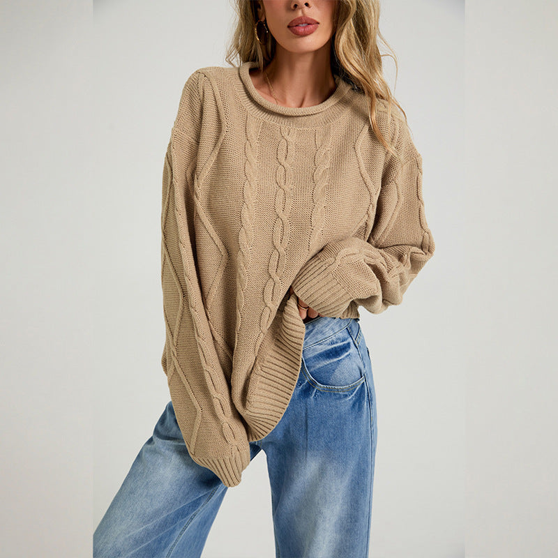 Loose round neck sweater