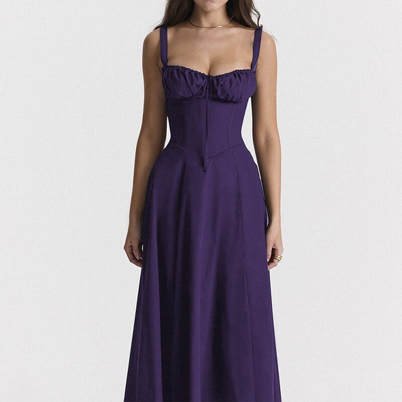 Sweetheart Neckline Midi Dress