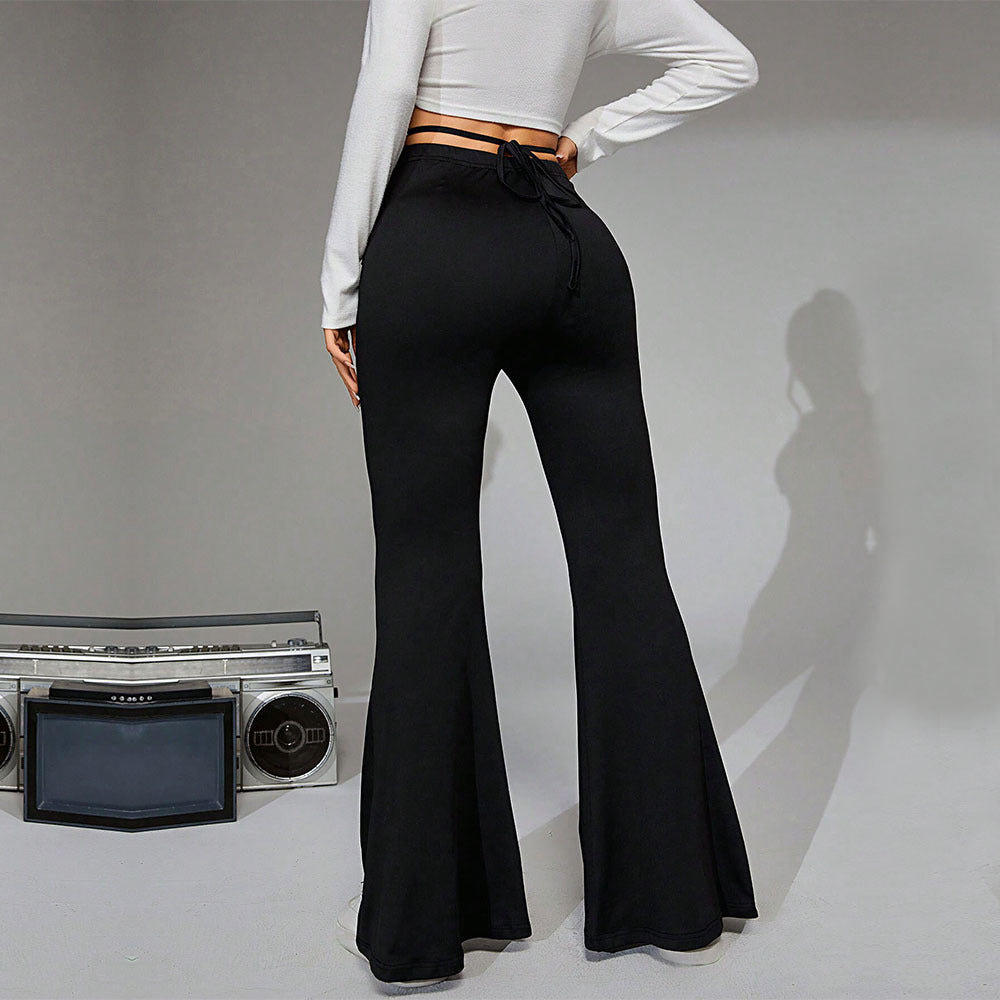 Casual slim wide-leg trousers