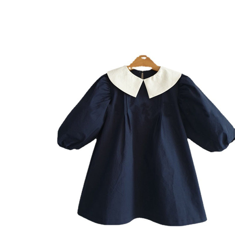 Casual collar bubble sleeve dress