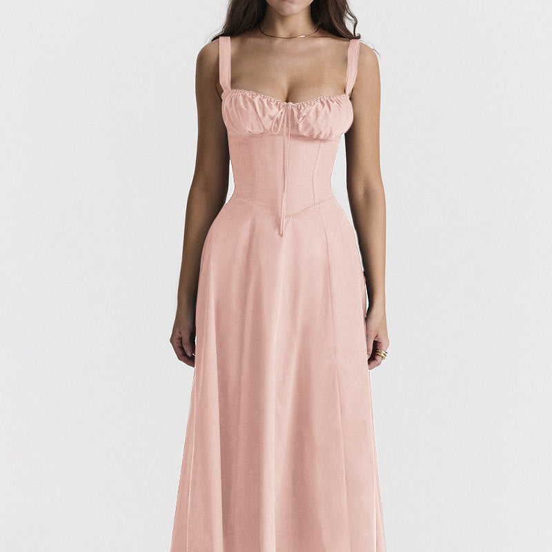 Sweetheart Neckline Midi Dress