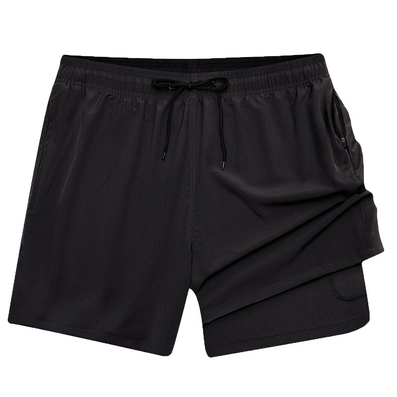 Zipper Pockets Swim Shorts