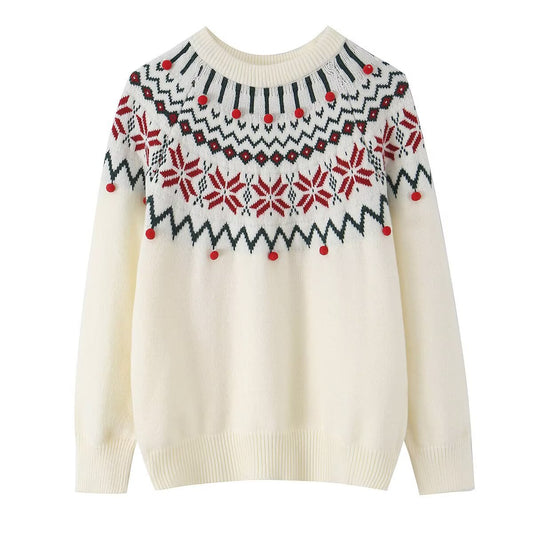 Festive pullover sweater