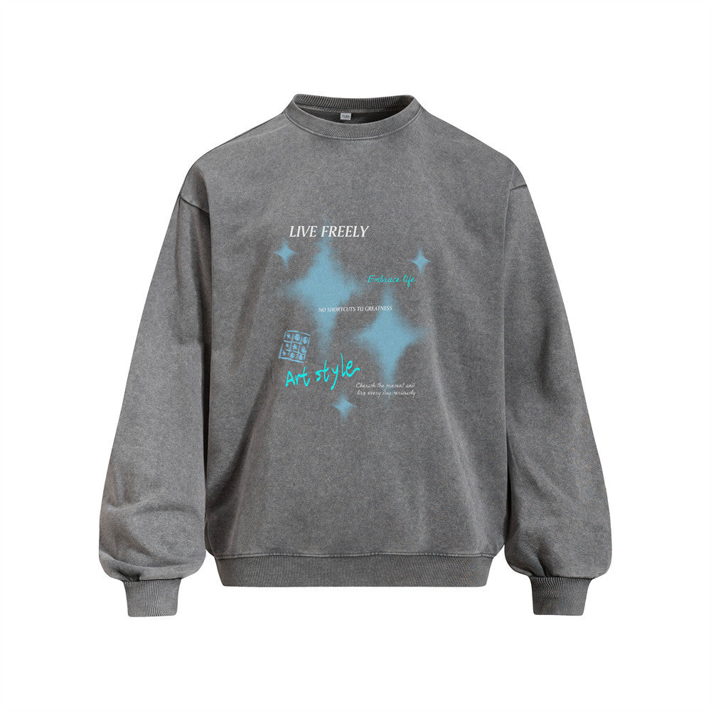 Starburst round neck hoodie
