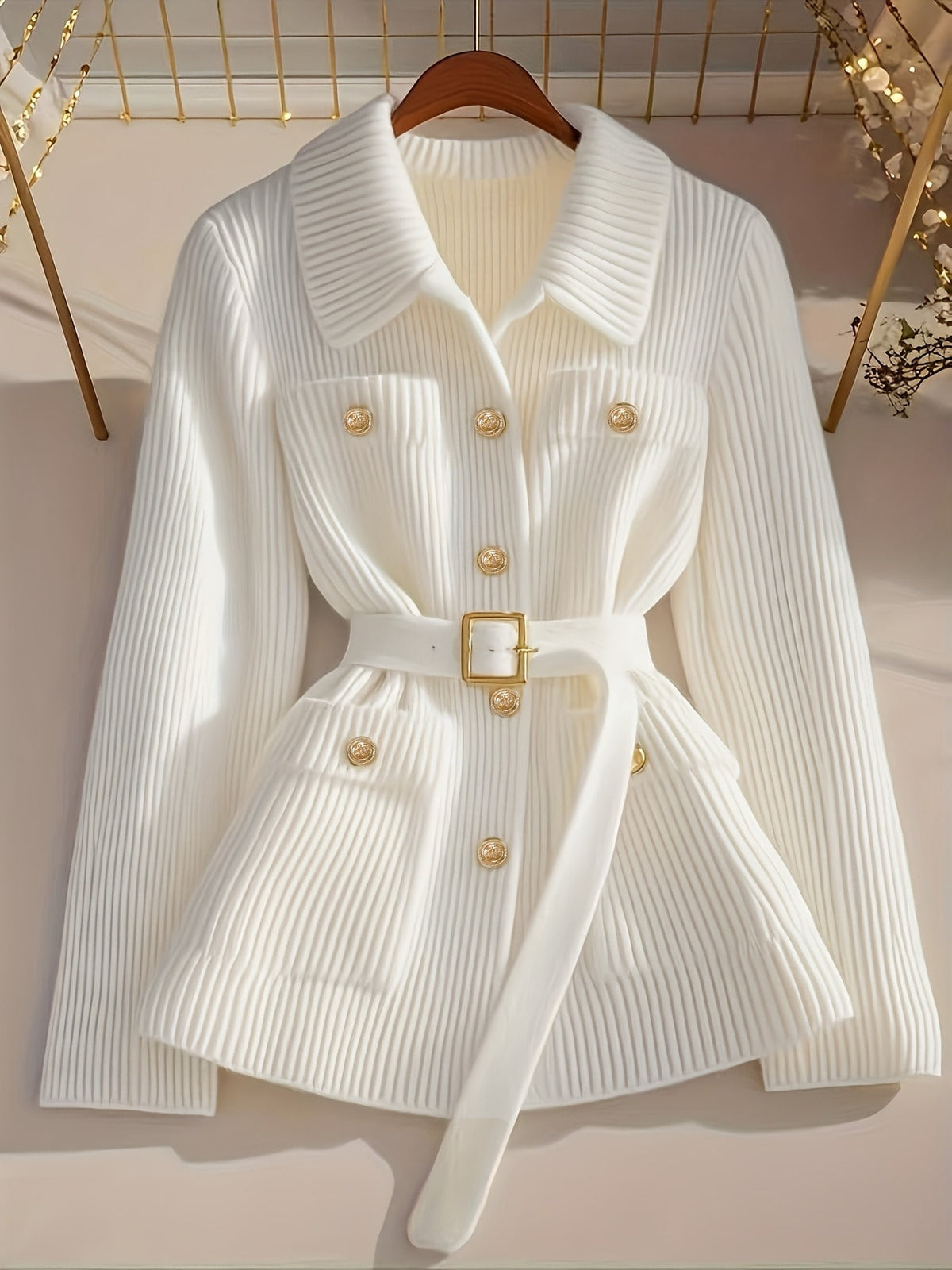Knit Cardigan with Belt