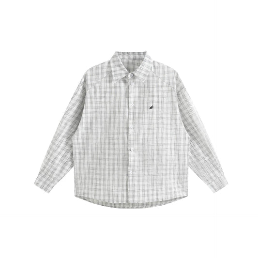 Turn-down Collar Plaid Shirt