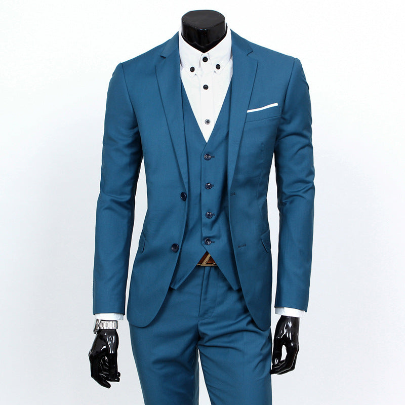 Modern Slim-Fit Three-Piece Suit
