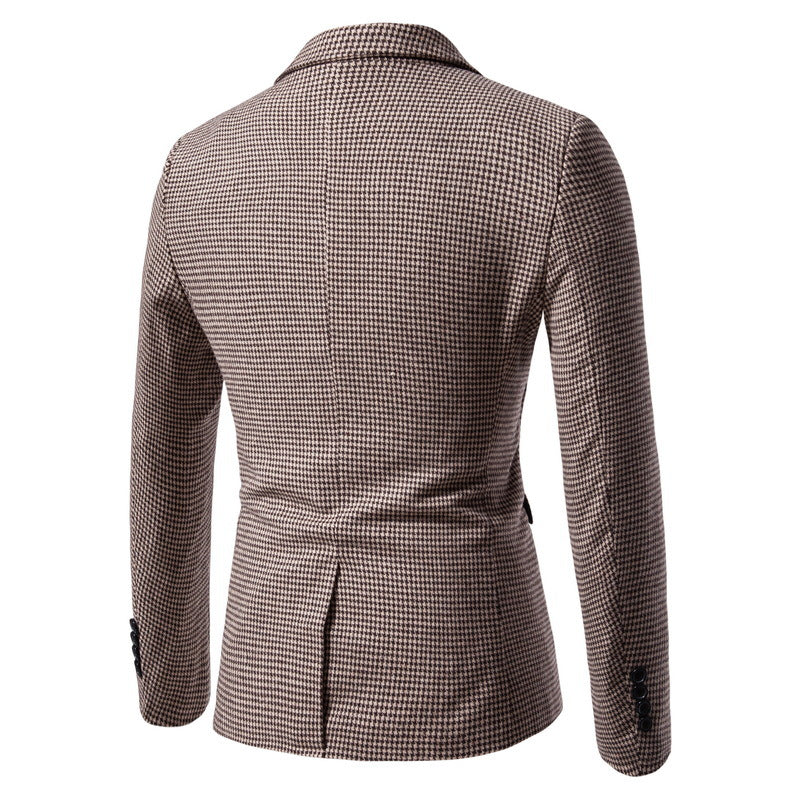 Slim Fit Checkered Suit Jacket