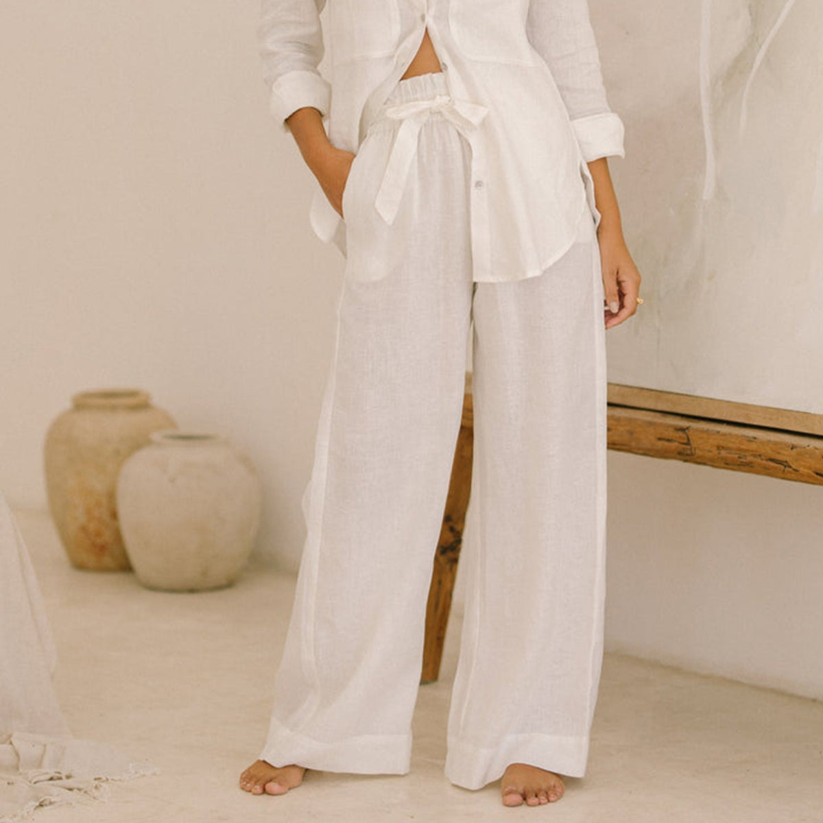 Cross-border Elastic Straight Leg Pants