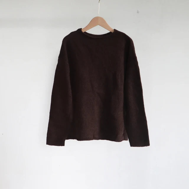 Wool cashmere long sleeved sweater