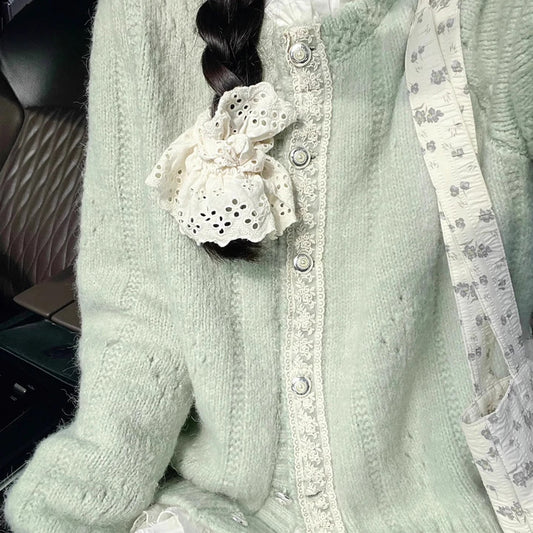 Green Knit Vintage Cardigan
