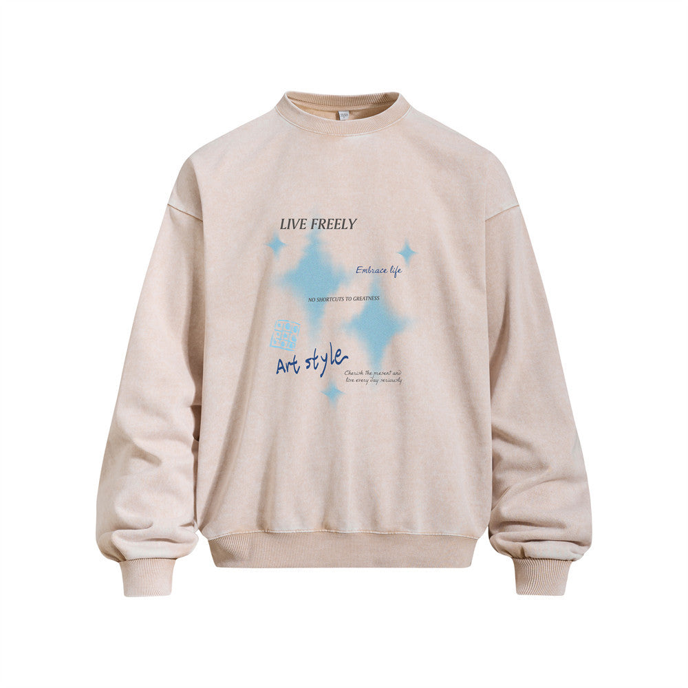 Starburst round neck hoodie