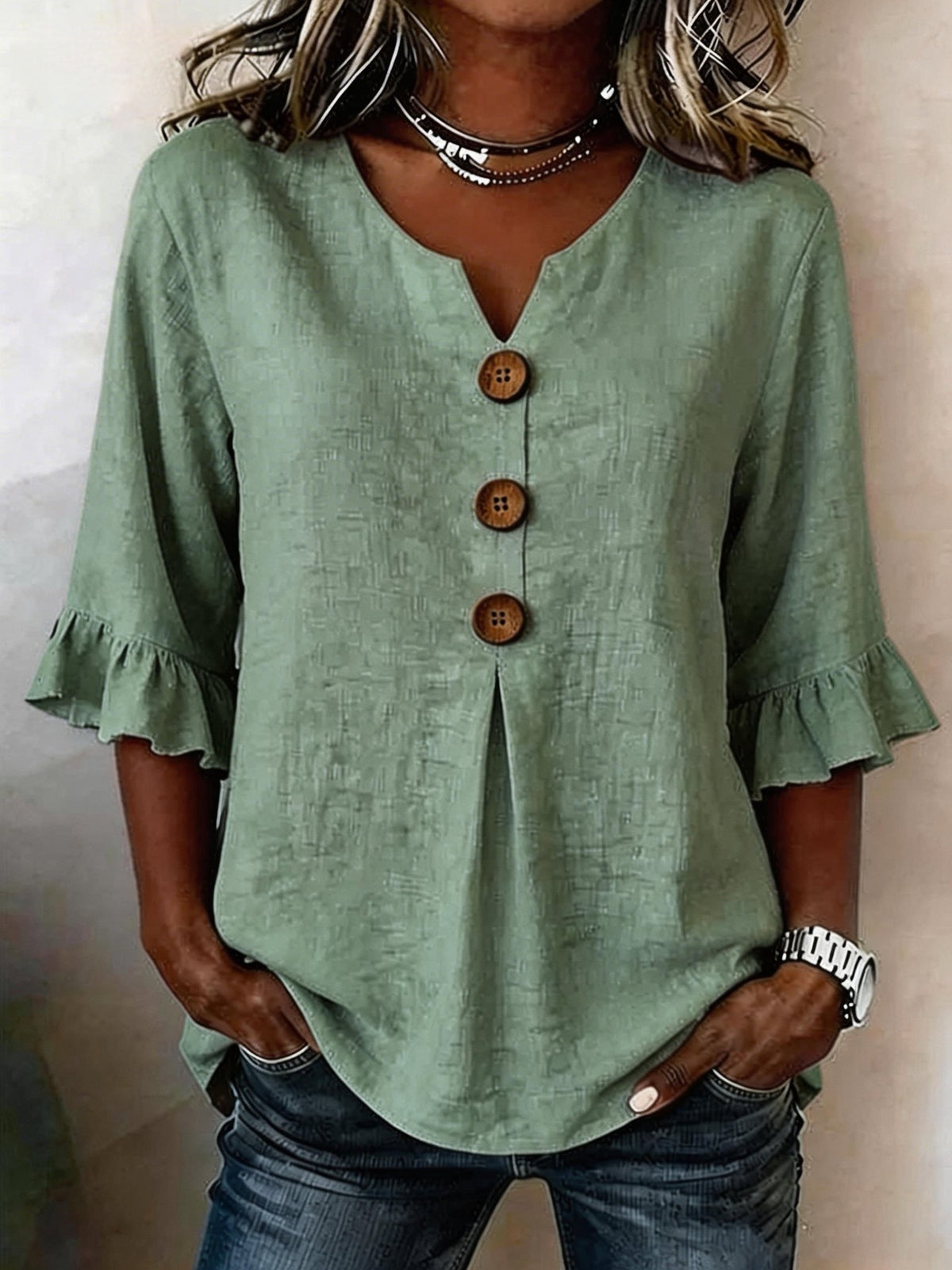 Blouse v-neck