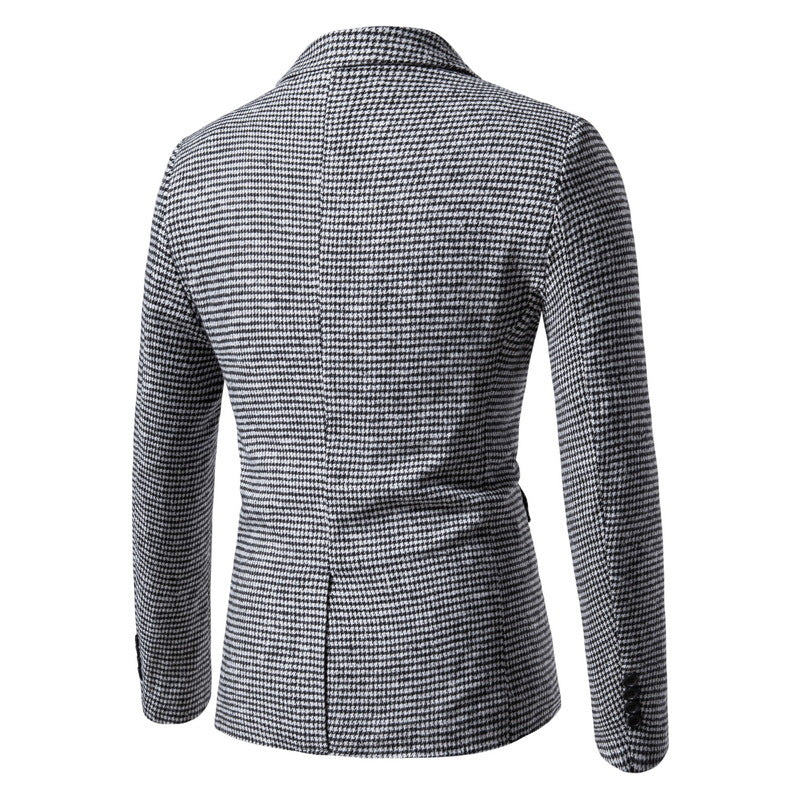 Slim Fit Checkered Suit Jacket