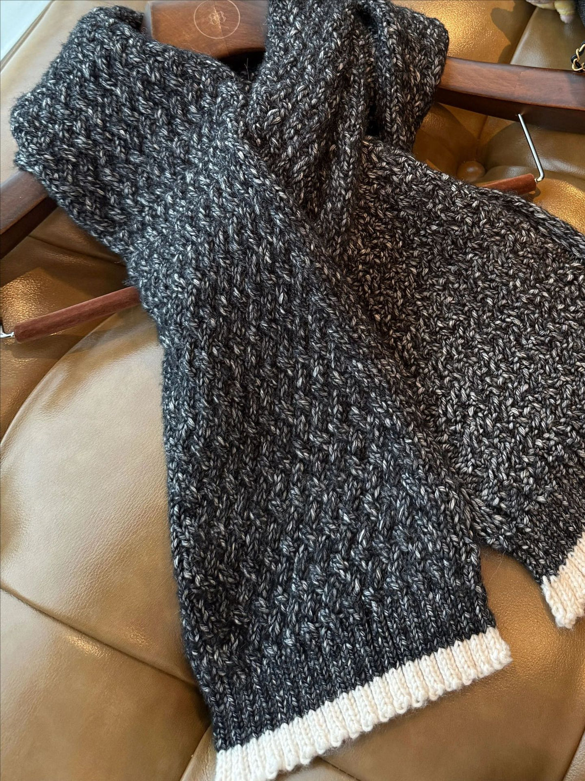 V-Neck Sweater and Scarf Set