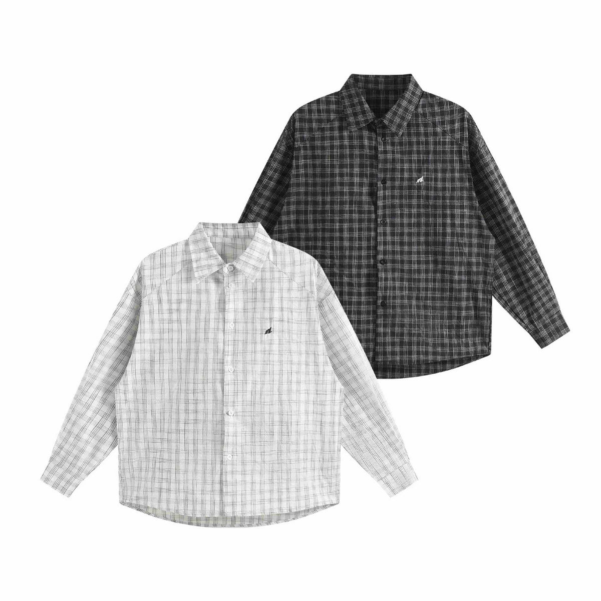 Turn-down Collar Plaid Shirt
