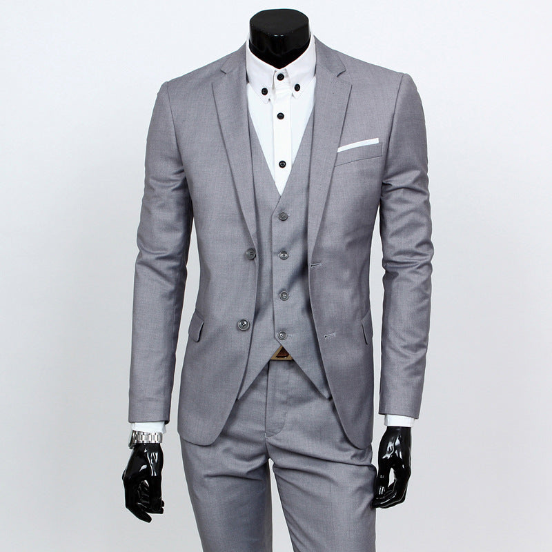 Modern Slim-Fit Three-Piece Suit