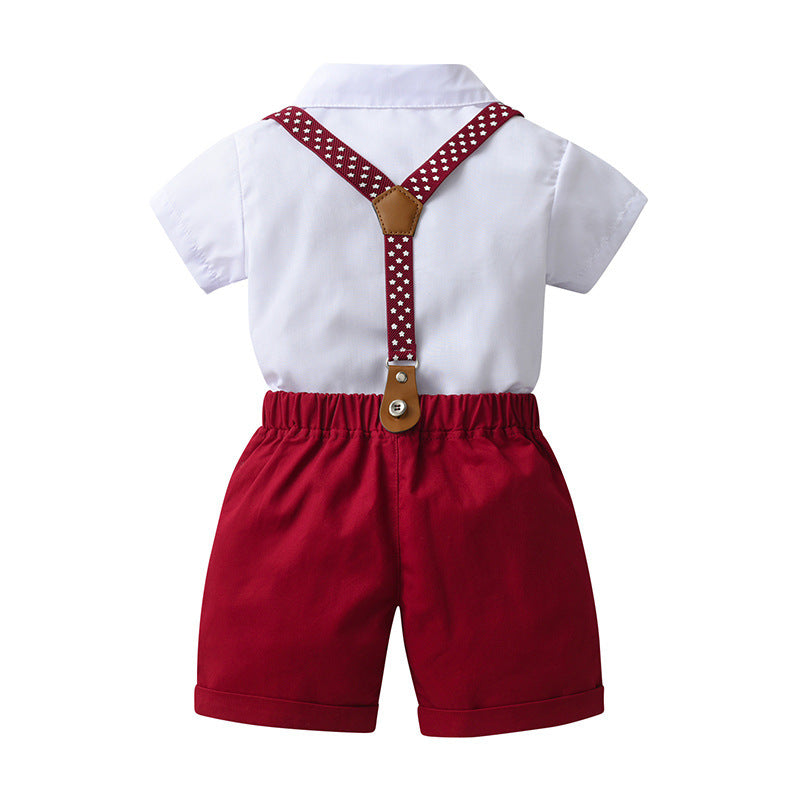 Two-Piece Set Overalls British Gentleman