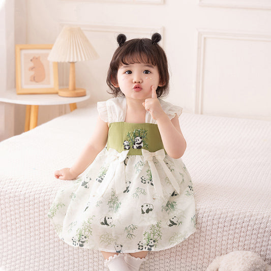 Buttoned Strap Dress