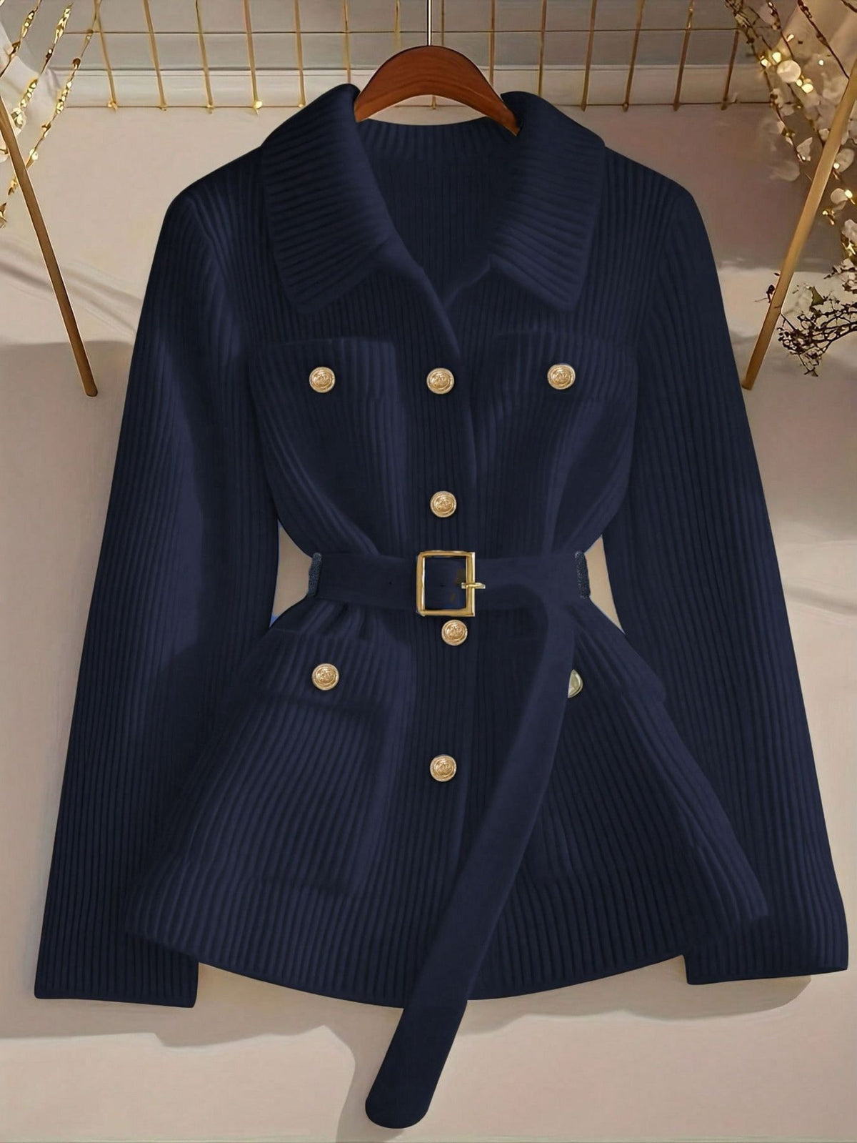 Knit Cardigan with Belt