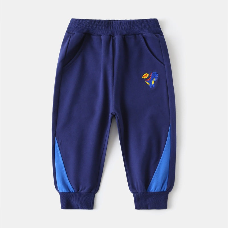 Dinosaur embroidered sweatpants