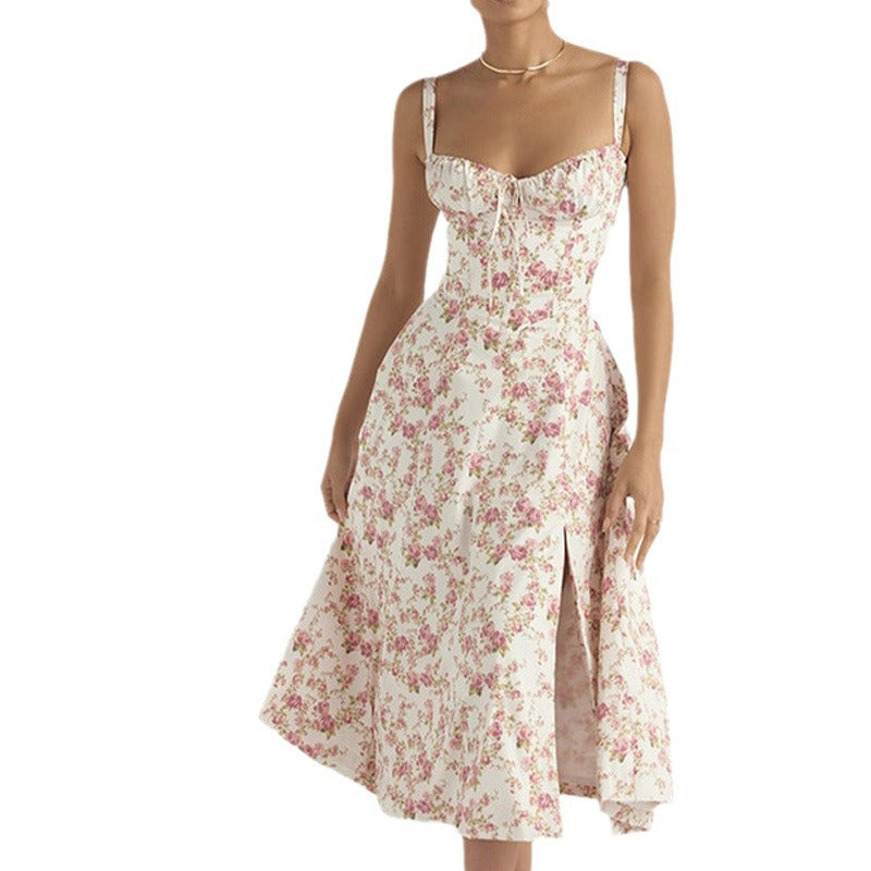 Sweetheart Neckline Midi Dress