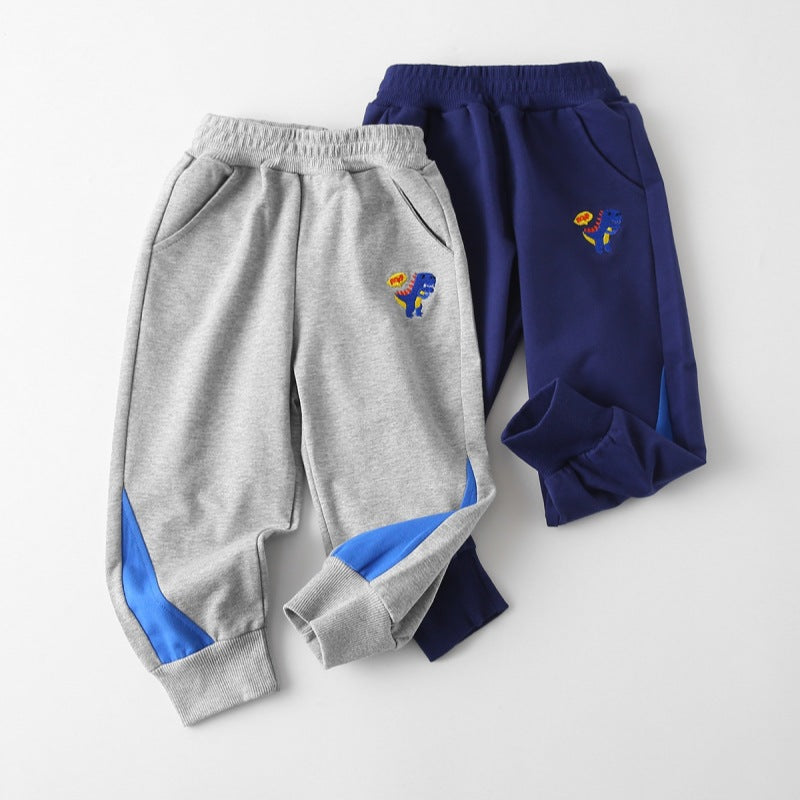 Dinosaur embroidered sweatpants