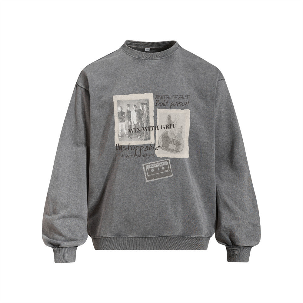 Grit round neck hoodie