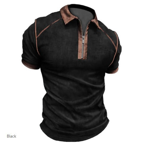 Polo Zipper T-Shirt Top