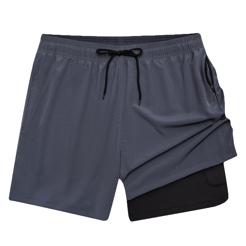 Zipper Pockets Swim Shorts