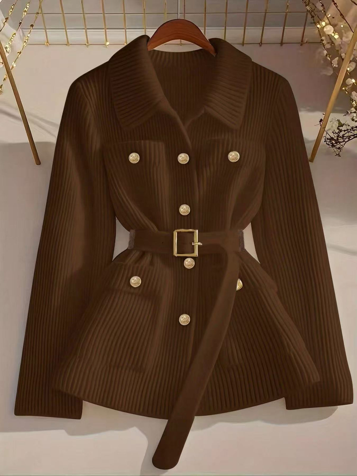 Knit Cardigan with Belt