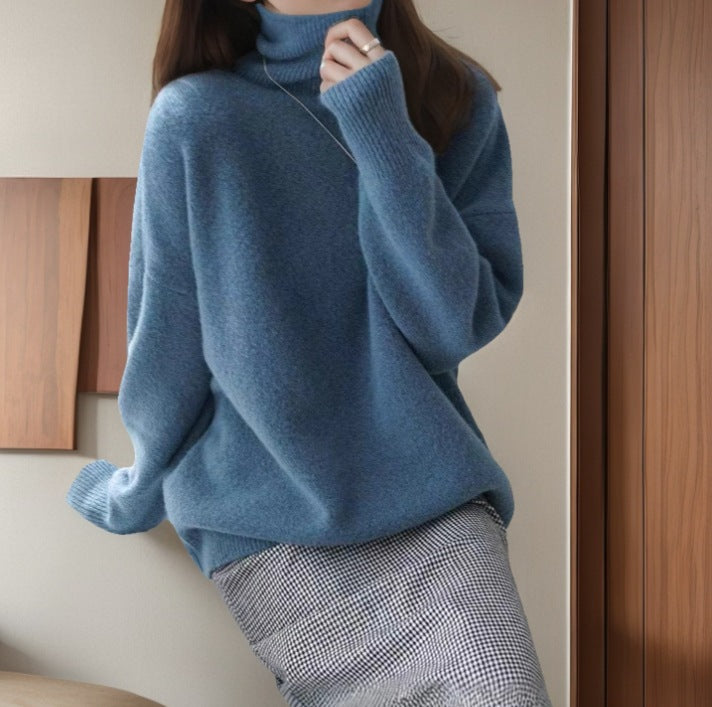 Thick and loose high neck sweater