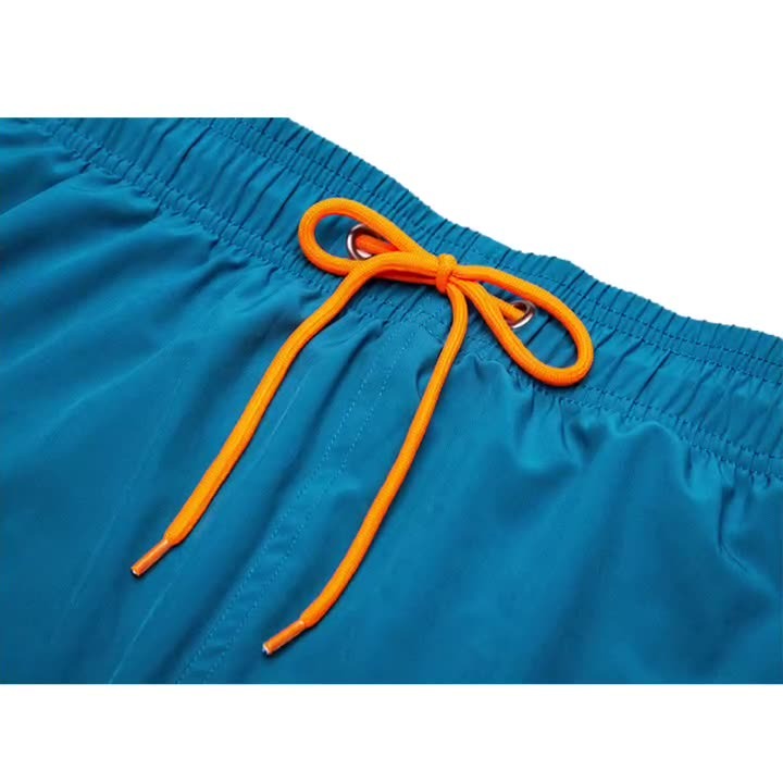 Zipper Pockets Swim Shorts